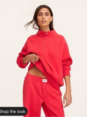 PARKE X TARGET Red Mockneck Popover Sweatshirt L/XL